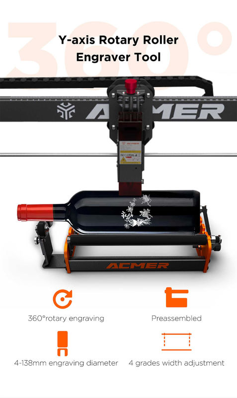 ACMER M2レーザーエグレーバーローータリーローラーY軸ローータリー360度ローラーレーザーエグレーバー