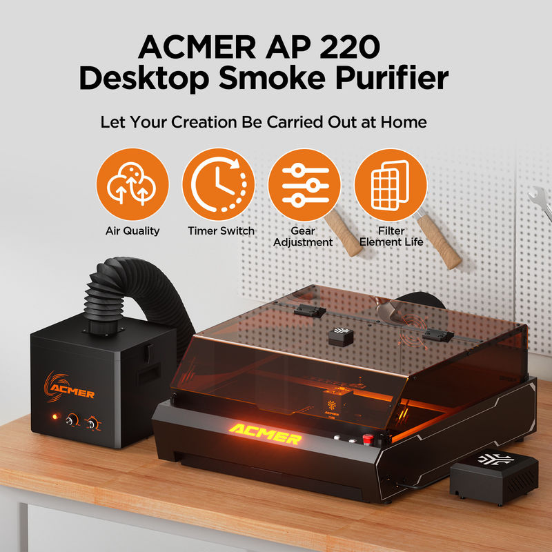 AP220 スモーク空気浄化器 3層フィルタリングフィトラート 0.03μm粒子の99.97% 低騒音