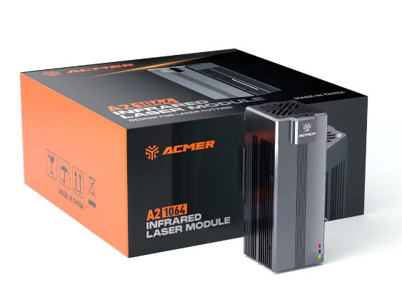 ACMER 00.3mm 円形レーザースポット 1064nm,2W IR 双眼レーザーモジュールキット 金/金/銀/プラチナ/銅の彫刻用