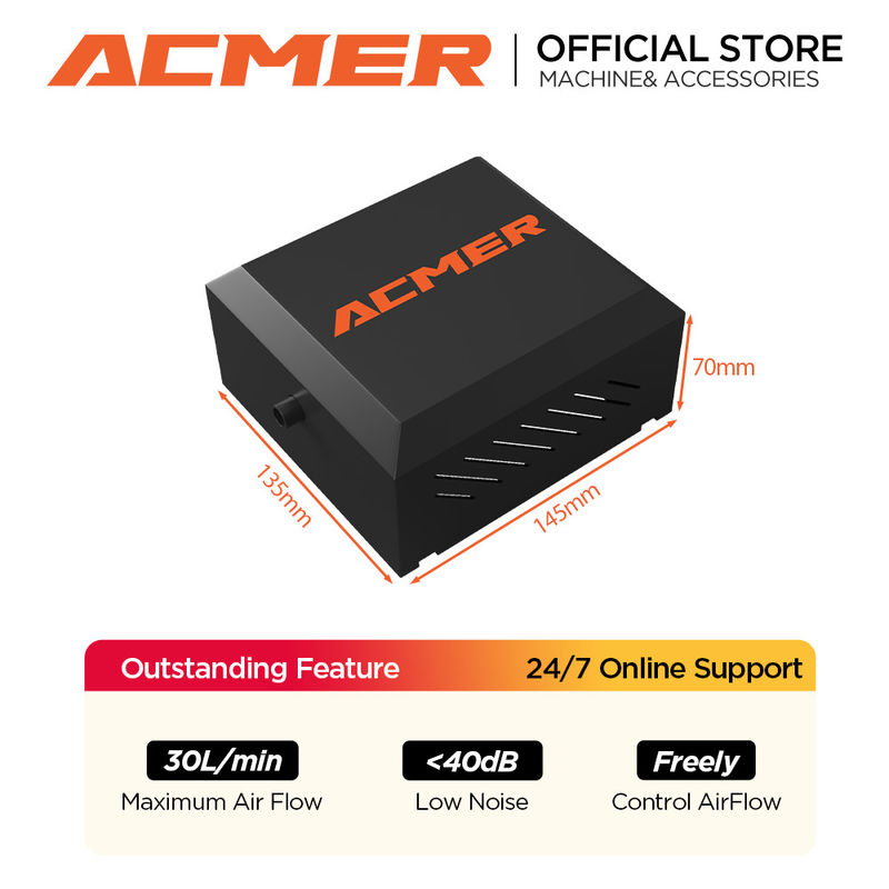 ACMER C4レーザーエグレーバー エアアシストポンプ EU I US I UK プラグ 5.0-5.5 M/s エアスピード